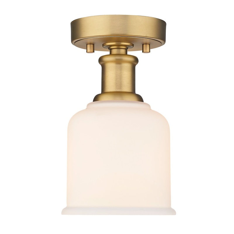 Bryant One Light Flush Mount in Heritage Brass