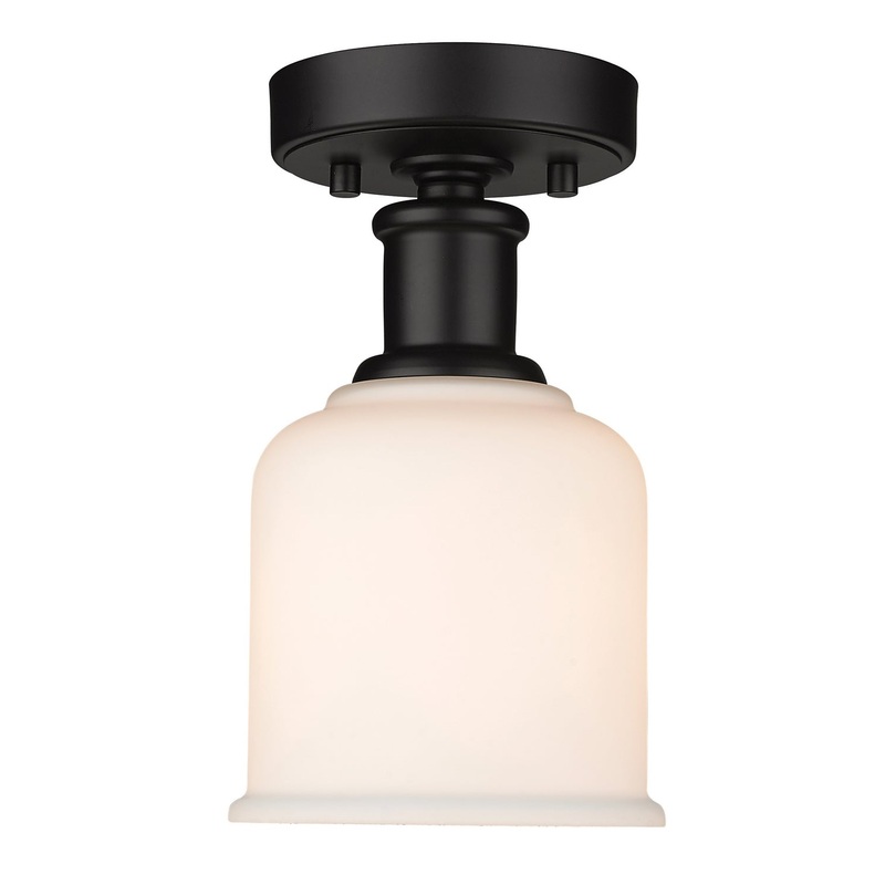 Bryant One Light Flush Mount in Matte Black