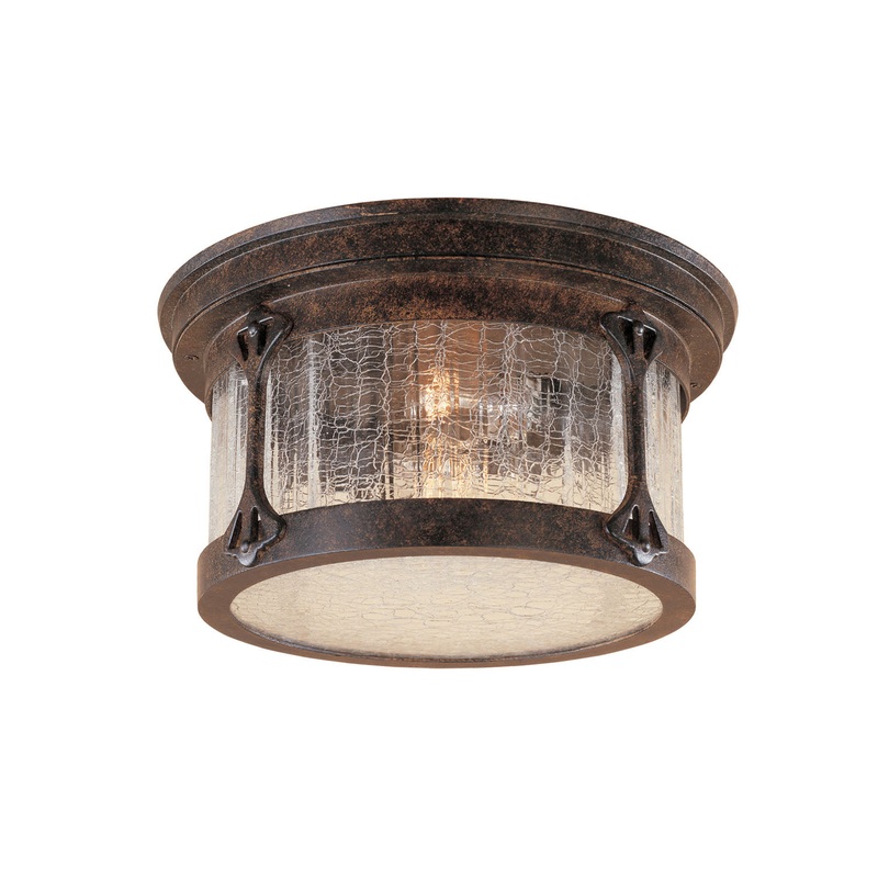 Canyon Lake Two Light Flushmount in Chestnut