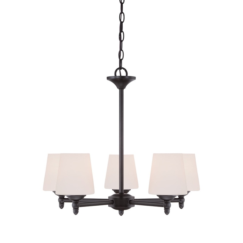 Darcy Five Light Chandelier in Oil Rubbed Bronze