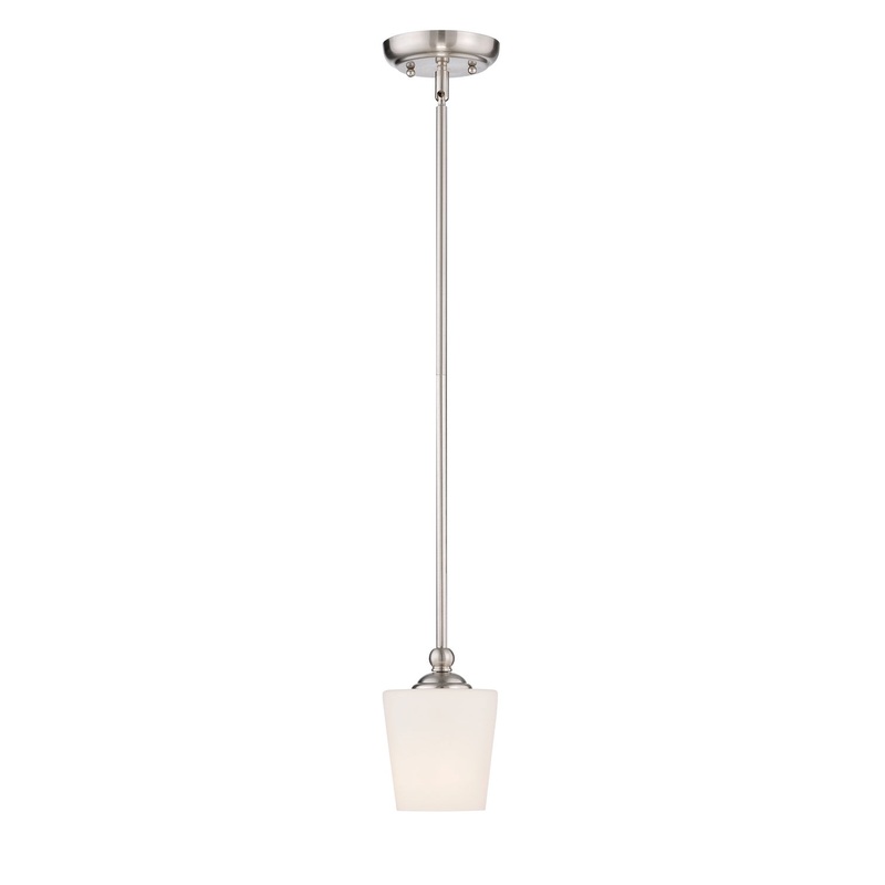 Darcy One Light Mini Pendant in Brushed Nickel