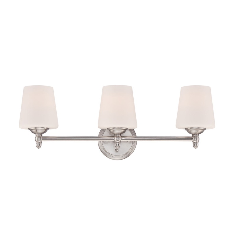 Darcy Three Light Bath Bar in Brushed Nickel