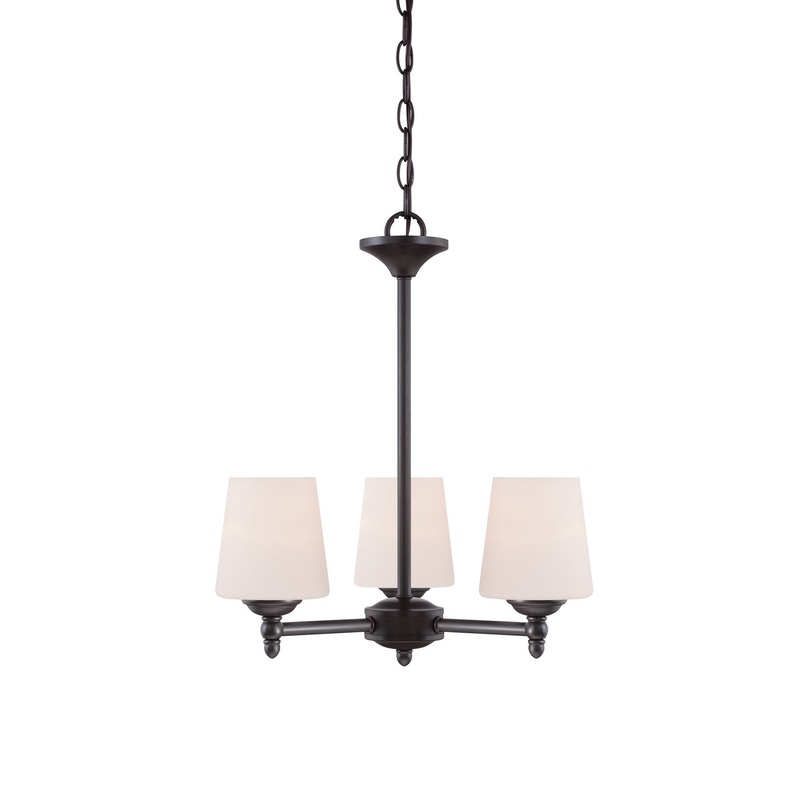 Darcy Three Light Chandelier in Oil Rubbed Bronze