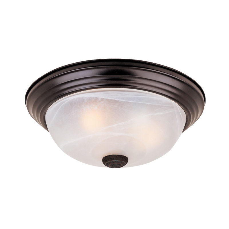 Decorative Flushmount Three Light Flushmount in Oil Rubbed Bronze