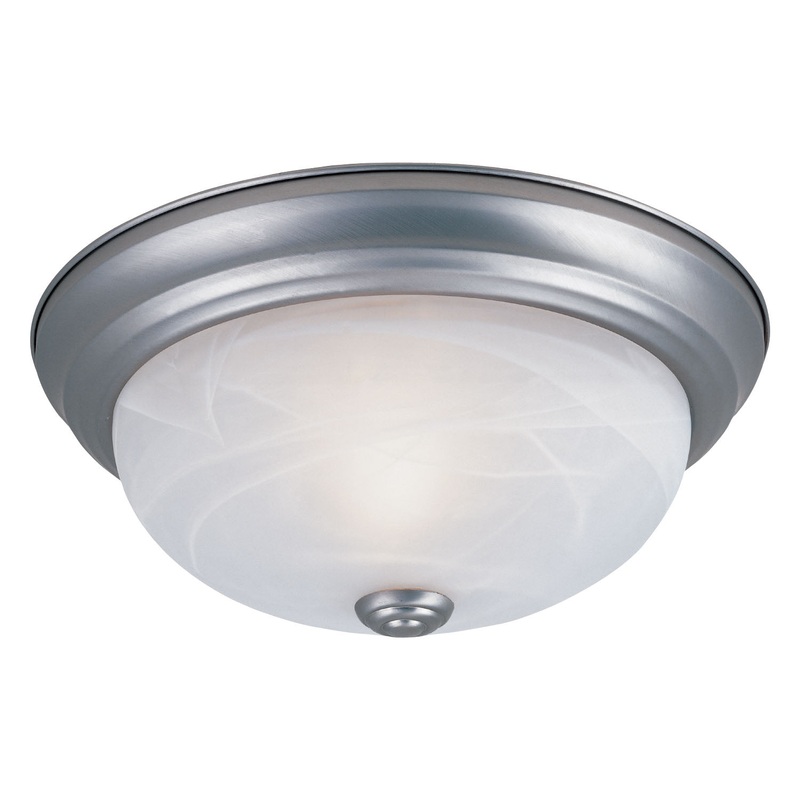 Decorative Flushmount Three Light Flushmount in Pewter