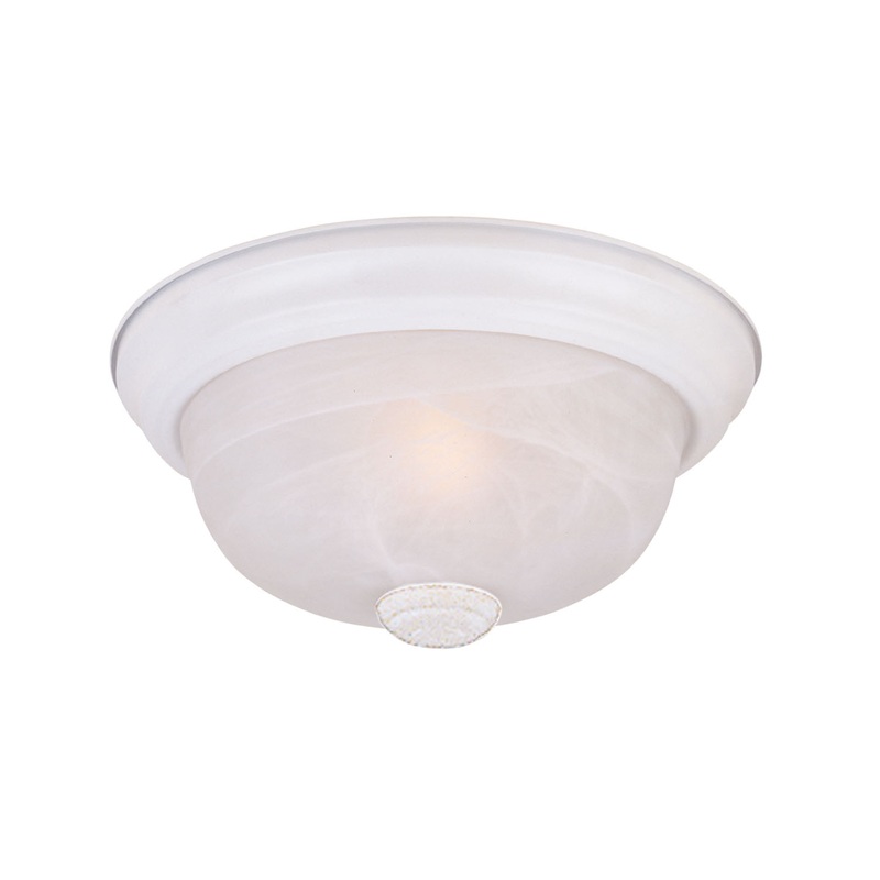 Decorative Flushmount Three Light Flushmount in White