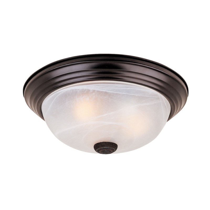 Decorative Flushmount Two Light Flushmount in Oil Rubbed Bronze