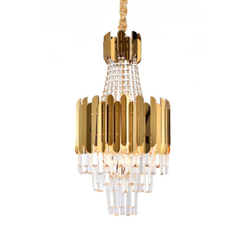 Eight Light Chandelier in Gold