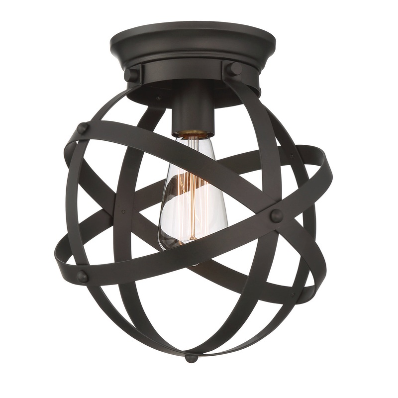Eli One Light Flushmount in Oil Rubbed Bronze