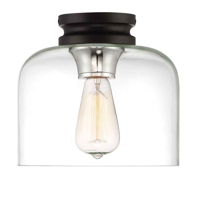 Ezra One Light Flushmount in Black