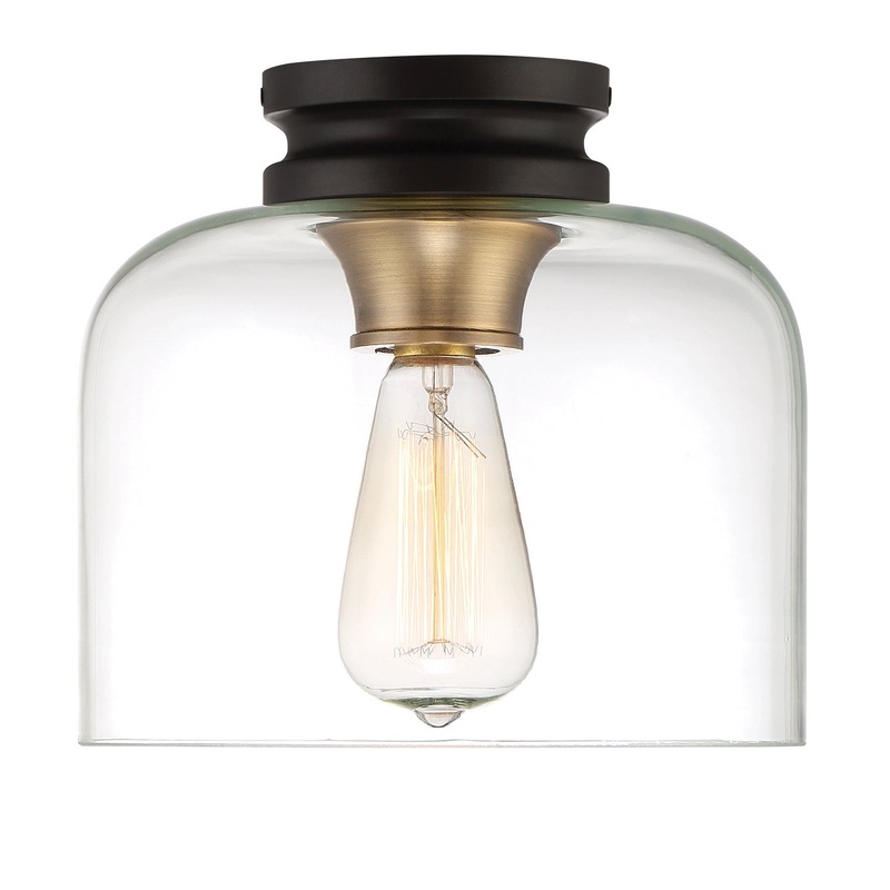 Ezra One Light Flushmount in Vintage Bronze