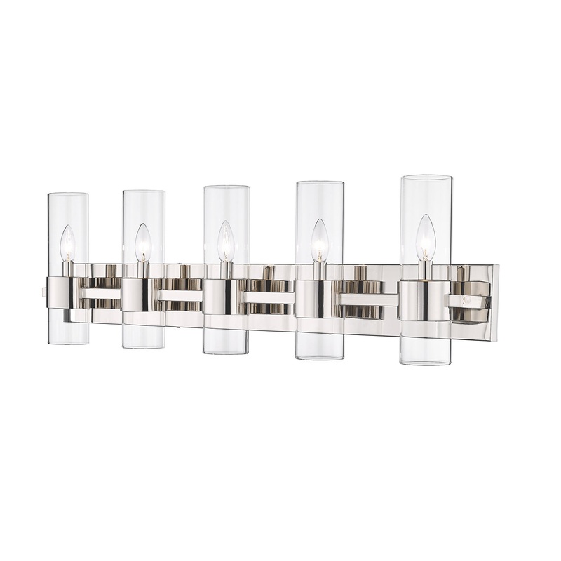 Lawson Five Light Vanity in Polished Nickel