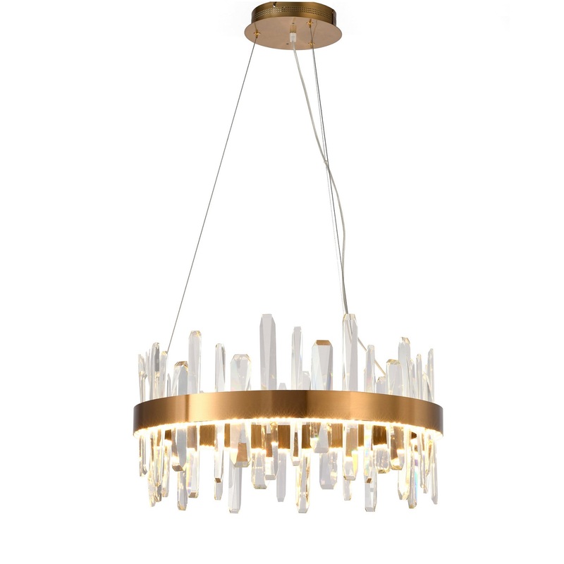 LED Chandelier in Antique Gold