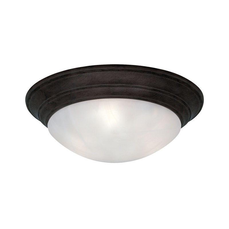 Lunar Three Light Flushmount in Oil Rubbed Bronze