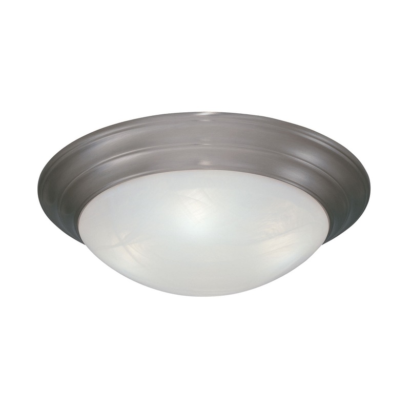 Lunar Three Light Flushmount in Pewter