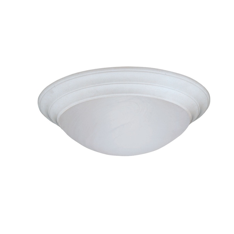 Lunar Three Light Flushmount in White