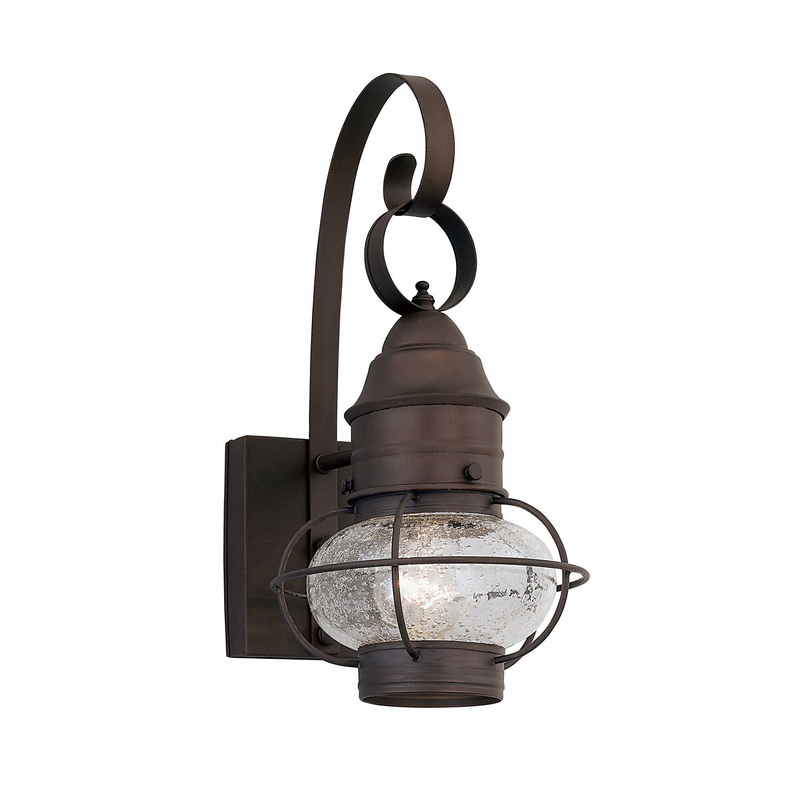 Nantucket One Light Wall Lantern in Rustique