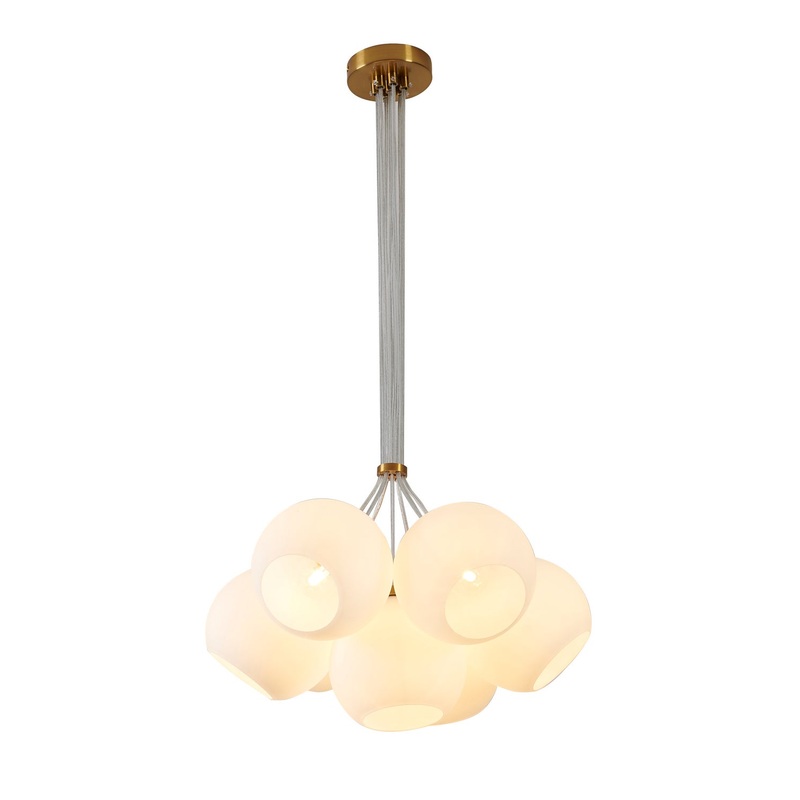 Seven Light Chandelier in Gold