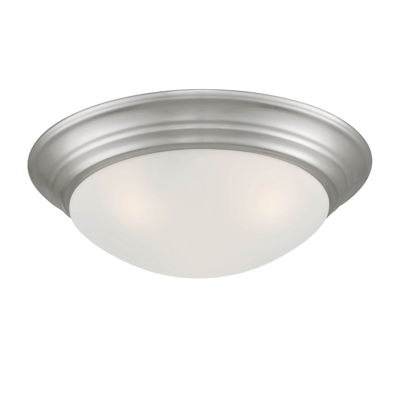 Tap Three Light Flush Mount in Brushed Nickel