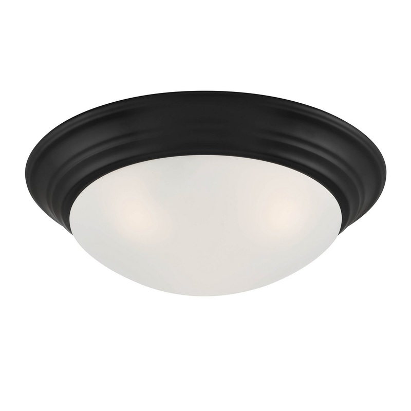 Tap Three Light Flush Mount in Matte Black