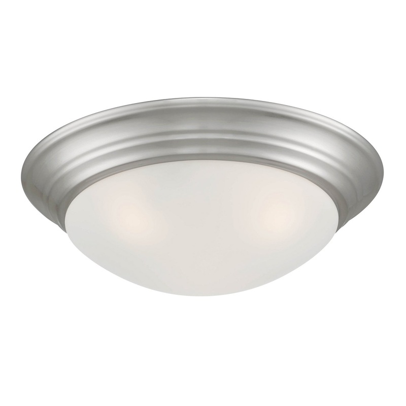 Tap Two Light Flush Mount in Brushed Nickel