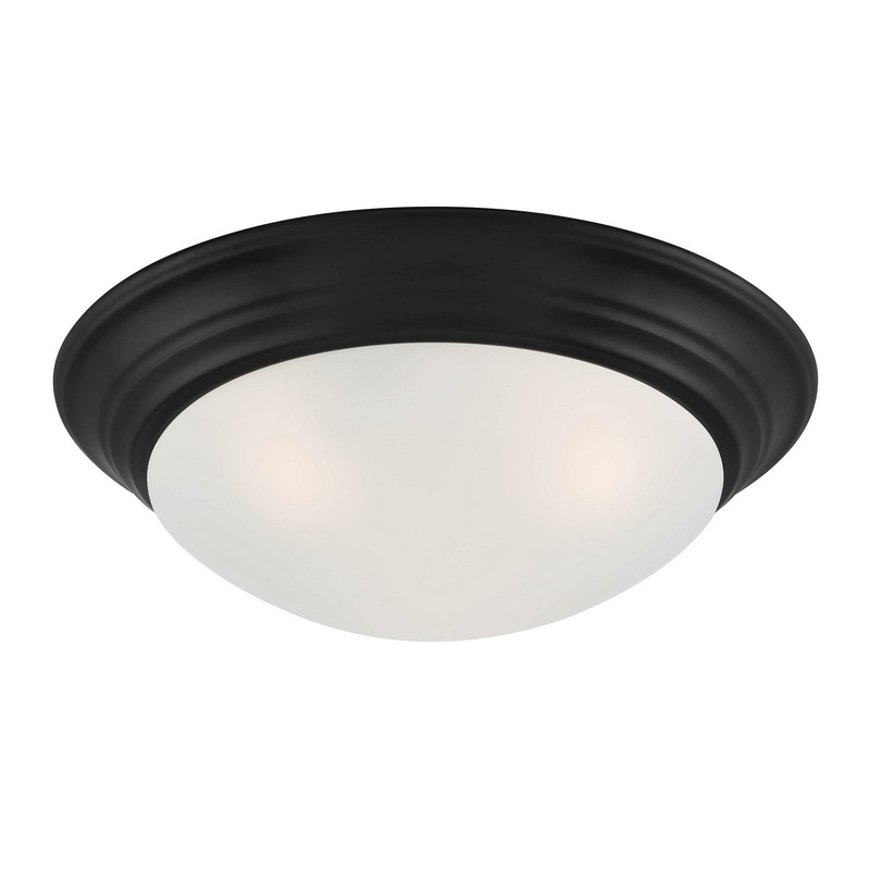 Tap Two Light Flush Mount in Matte Black