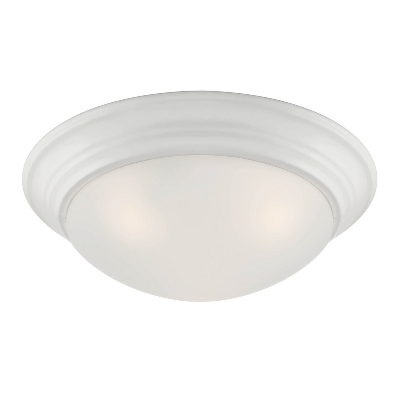 Tap Two Light Flush Mount in Matte White