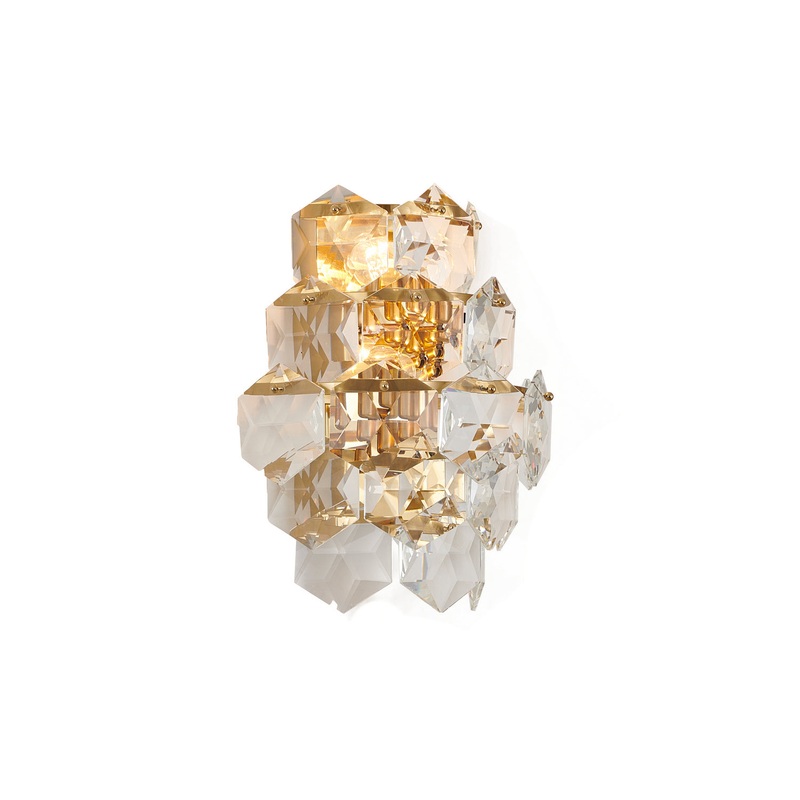 Three Light Wall Sconce in Gold