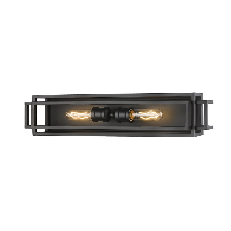 Titania Two Light Vanity in Matte Black