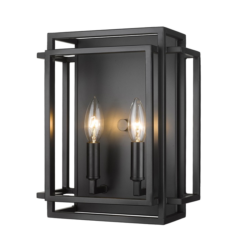 Titania Two Light Wall Sconce in Matte Black