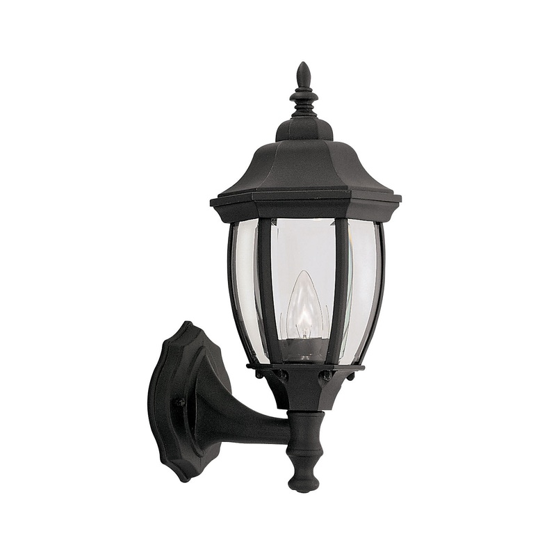Tiverton One Light Wall Lantern in Black