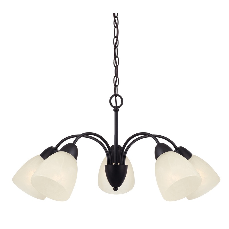 Torino Five Light Chandelier in Oil Rubbed Bronze