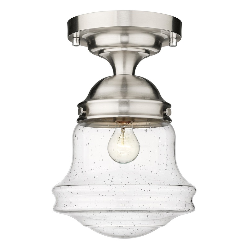 Vaughn One Light Flush Mount in Brushed Nickel