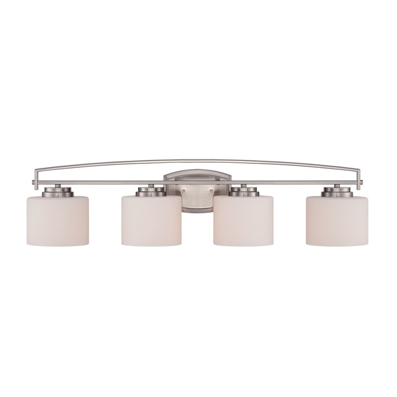Axel Four Light Bath Bar in Satin Platinum