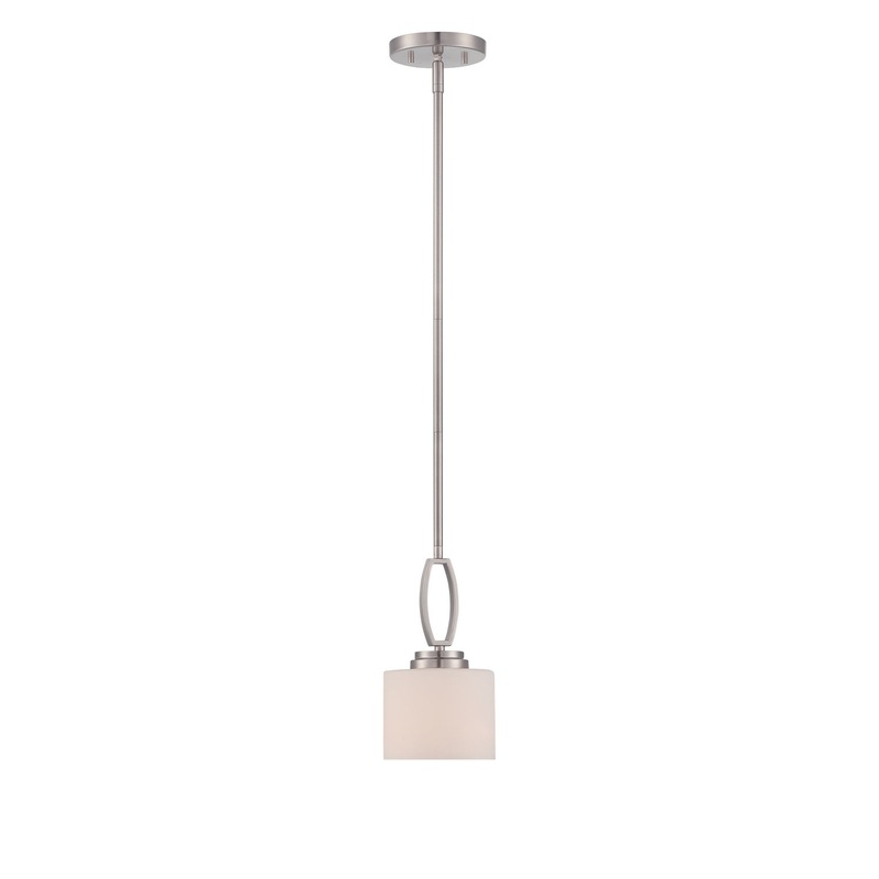 Axel One Light Mini Pendant in Satin Platinum