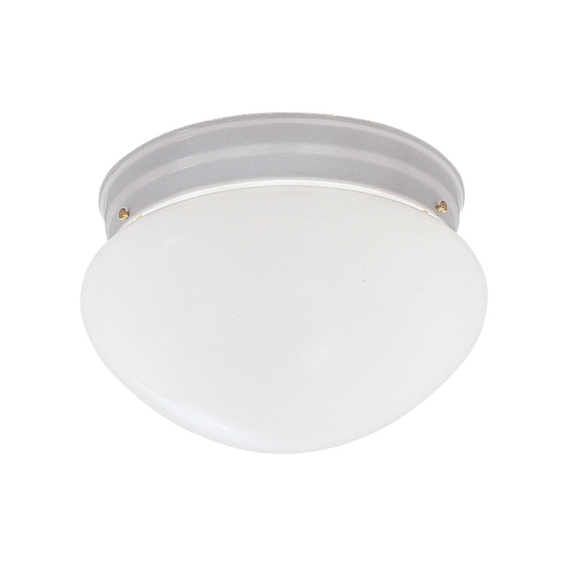 Basic Flushmount One Light Flush Mount in White