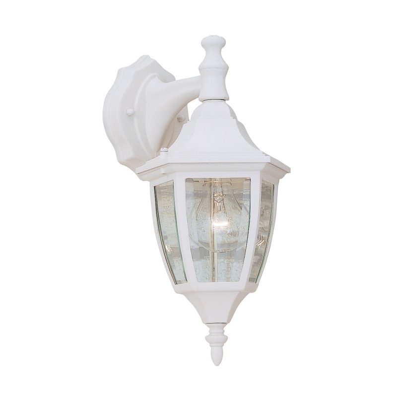 Builder Cast Aluminum One Light Wall Lantern in White