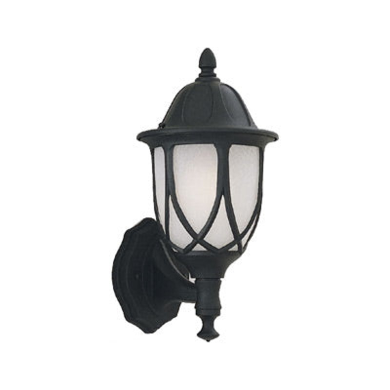 Capella One Light Wall Lantern in Black