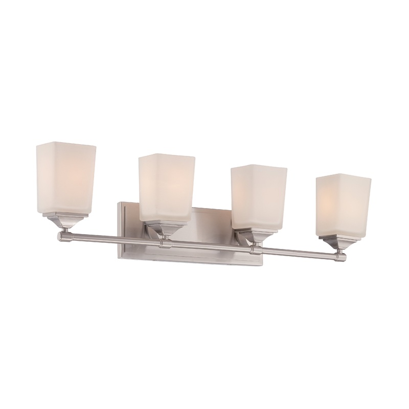 Corbin Four Light Bath Bar in Satin Platinum