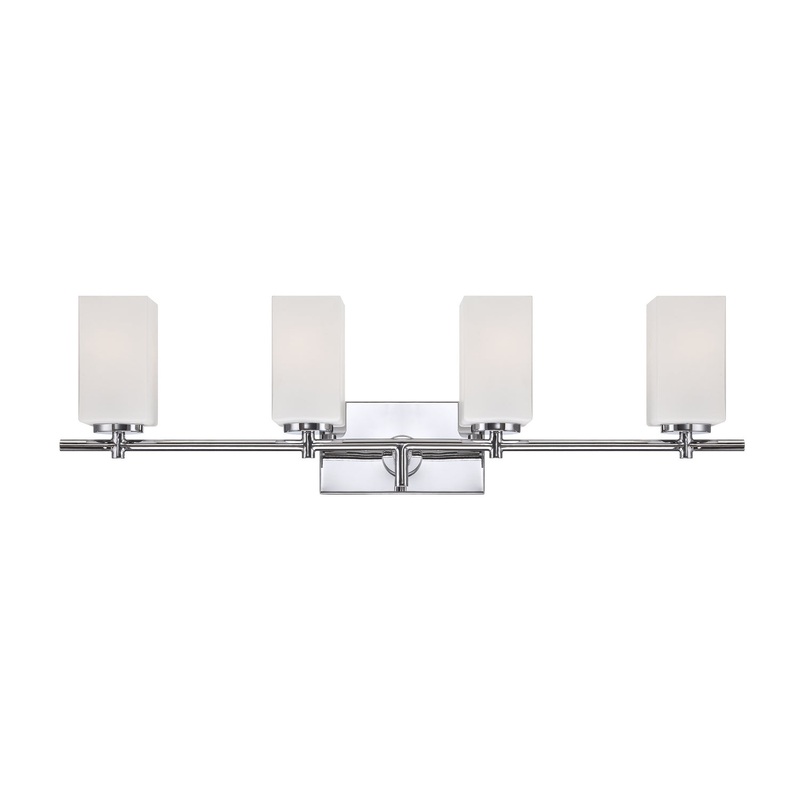 Dakota Four Light Bath Bar in Chrome