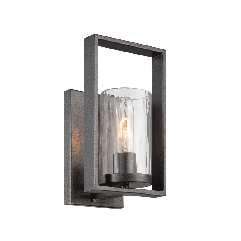 Elements One Light Wall Sconce in Charcoal