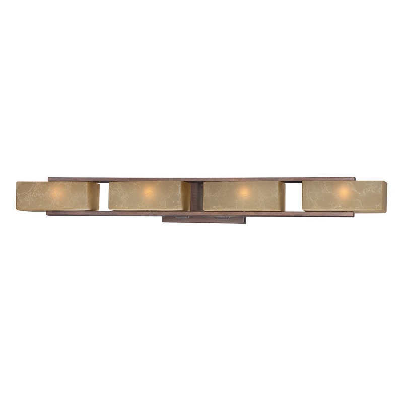 Facet Four Light Bath Bar in Tuscana