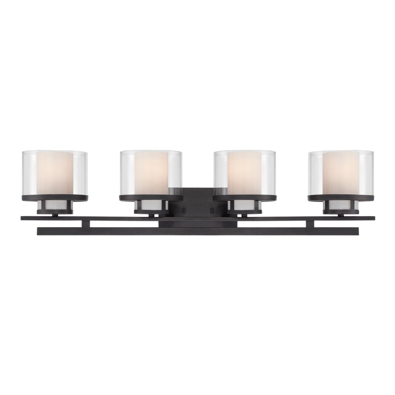 Fusion Four Light Bath Bar in Biscayne Bronze