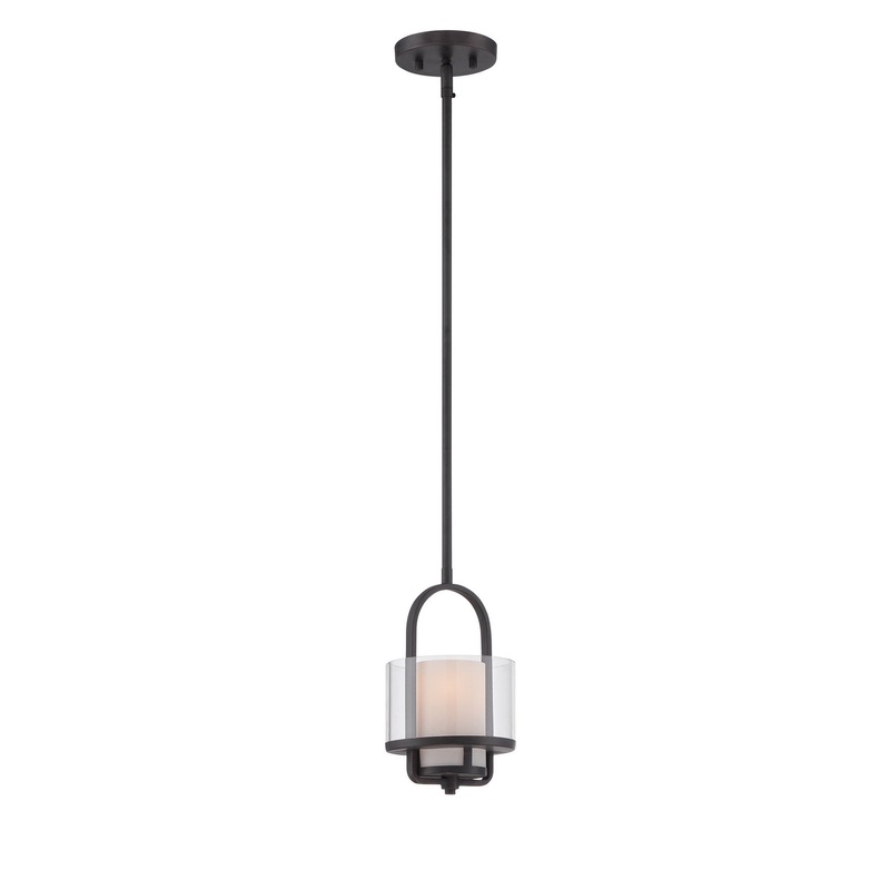 Fusion One Light Mini Pendant in Biscayne Bronze