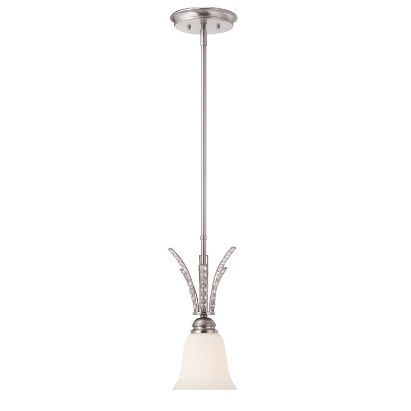 Grand Plazza One Light Mini Pendant in Satin Platinum