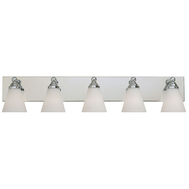 Hudson Five Light Bath Bar in Chrome