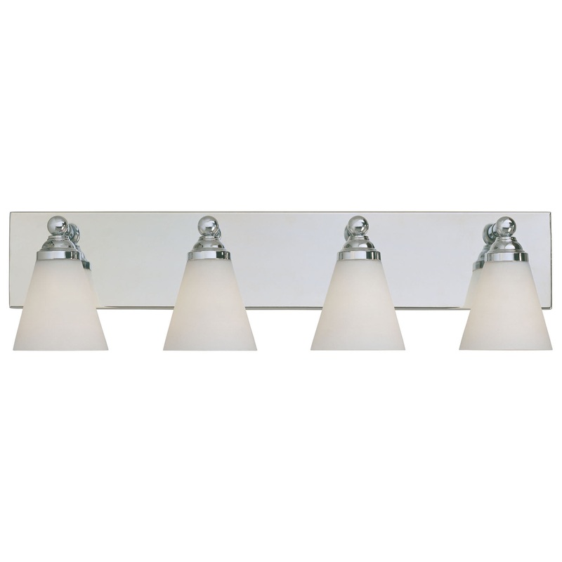 Hudson Four Light Bath Bar in Chrome