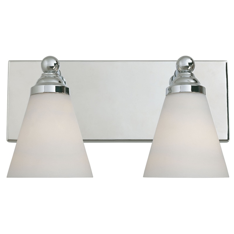 Hudson Two Light Bath Bar in Chrome