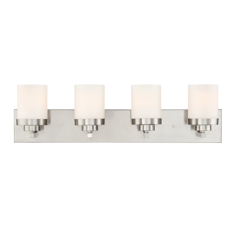 Kaden Four Light Bath Bar in Satin Platinum