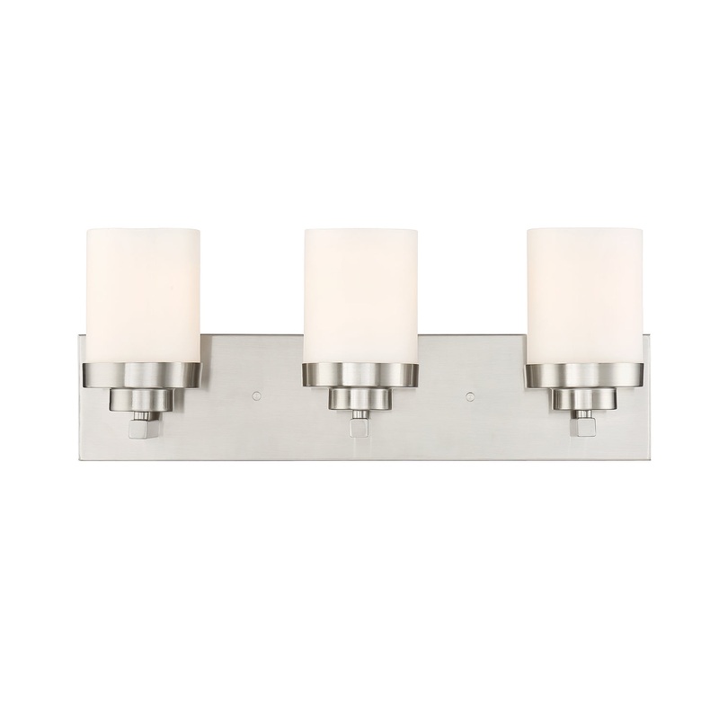 Kaden Three Light Bath Bar in Satin Platinum